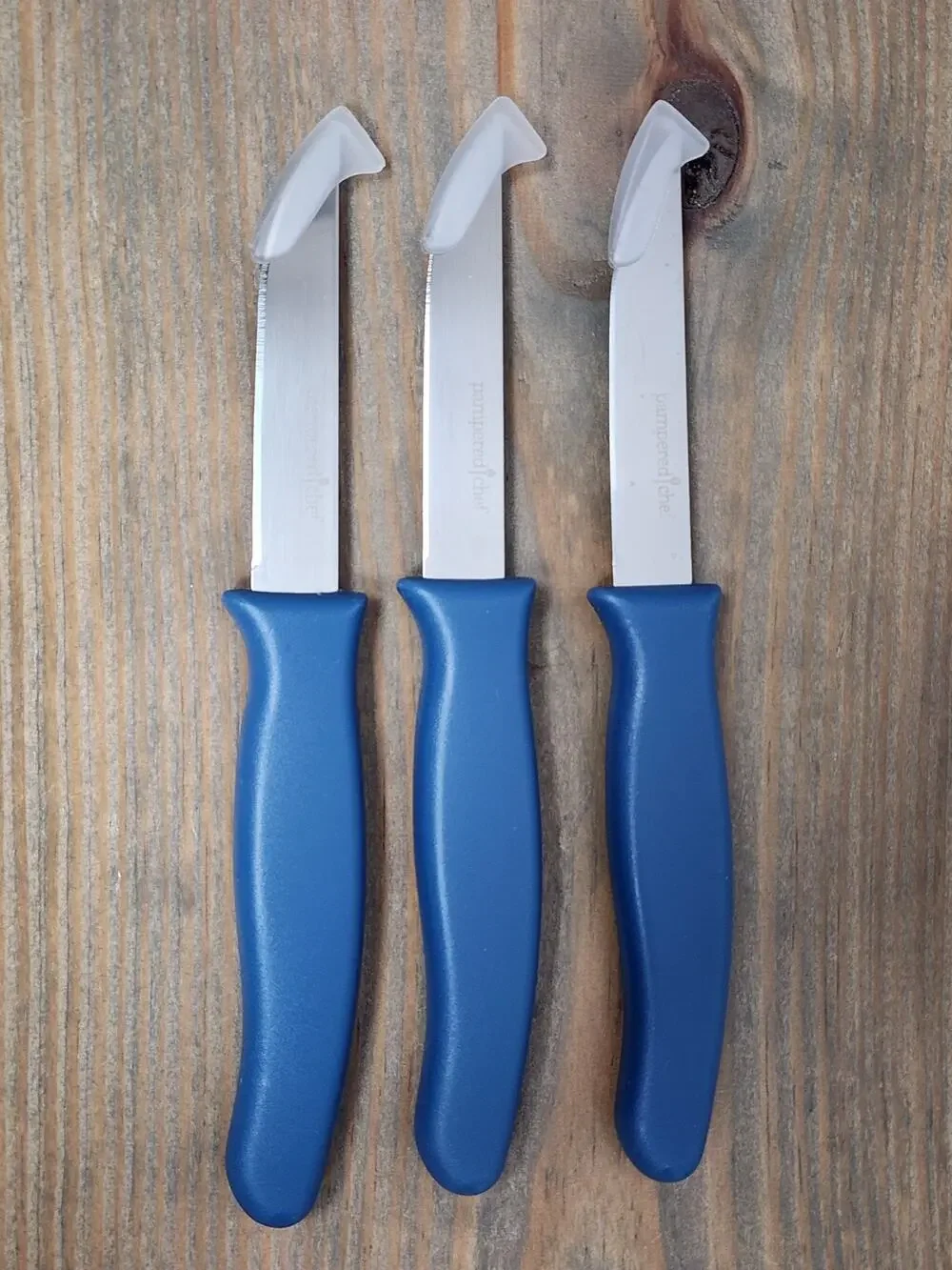 Paring Knife Lot of 3 Pampered Chef Kitchen Plastic Handle